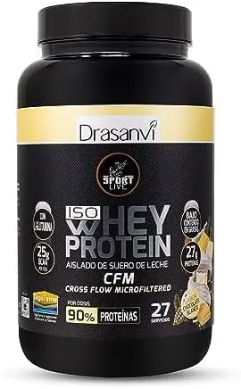 SPORT LIVE Whey protein isolate | Isolado de proteína em pó | Proteinas whey isoladas de soro de leite, proteínas que ajudam a aumentar a sua massa muscular, chocolate branco | 800 GR | Drasanvi